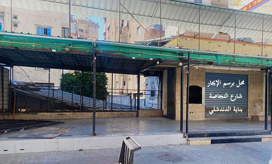 محل برسم الإيجار في صيدا - شارع النجاصة - بناية الدندشلي