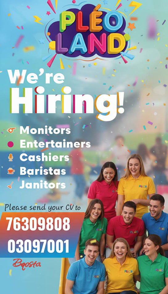 PLEO LAND - We're Hiring (Monitors - Entertainers - Cashiers - Baristas - Janitors)