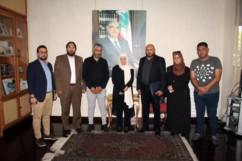 بهية الحريري تلتقي وفداً من نشطاء فلسطينيي سوريا في لبنان بهية الحريري تلتقي وفداً من نشطاء فلسطينيي سوريا في لبنان
