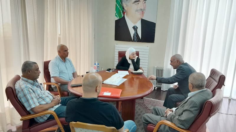 بهية الحريري التقت وفداً من جبهة النضال الشعبي الفلسطيني بهية الحريري التقت وفداً من جبهة النضال الشعبي الفلسطيني