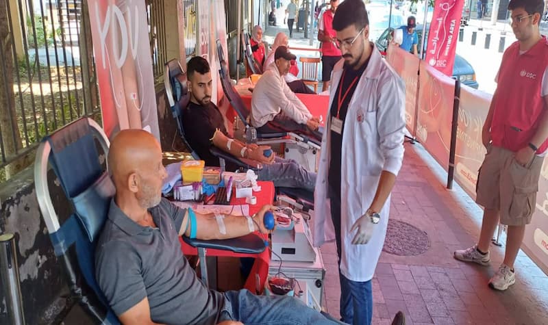 بيومه العالمي.."جمعية DSC" نظمت حملة تبرع بالدم بالتعاون مع" HHUMC" وبلدية صيدا بيومه العالمي.."جمعية DSC" نظمت حملة تبرع بالدم بالتعاون مع" HHUMC" وبلدية صيدا