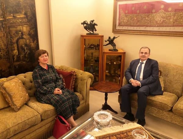 البزري يستقبل المنسقة الخاصة للأمم المتحدة في لبنان جوانا ورونيكا البزري يستقبل المنسقة الخاصة للأمم المتحدة في لبنان جوانا ورونيكا