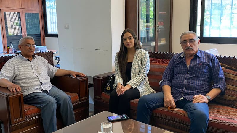 أسامة سعد استقبل المحامية بديعة معنية أسامة سعد استقبل المحامية بديعة معنية
