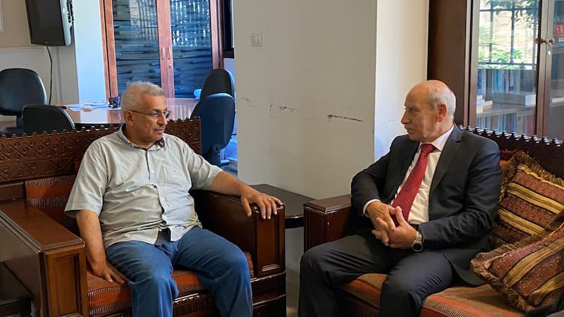 أسامة سعد استقبل وفدا من الجبهة الديمقراطية برئاسة علي فيصل أسامة سعد استقبل وفدا من الجبهة الديمقراطية برئاسة علي فيصل