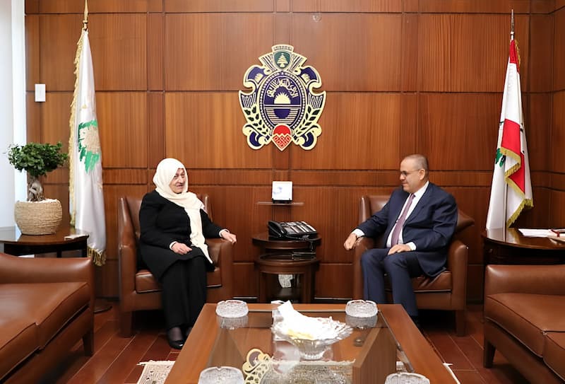 اللواء الياس البيسري يستقبل بهية الحريري اللواء الياس البيسري يستقبل بهية الحريري