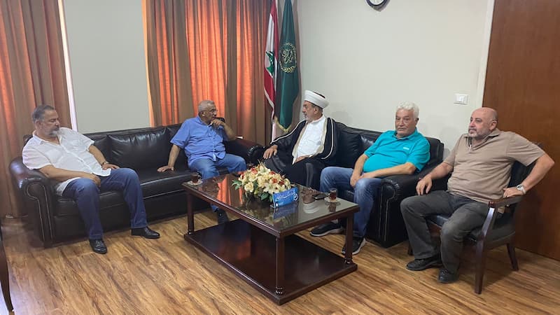 سعد بحث مع المفتي سوسان أوضاع صيدا والأحداث في مخيم عين الحلوة سعد بحث مع المفتي سوسان أوضاع صيدا والأحداث في مخيم عين الحلوة