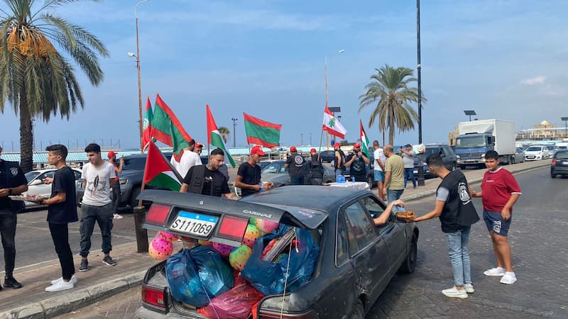حواجز محبة لفرع صيدا القديمة في التنظيم الشعبي الناصري احتفالاً بأبطال فلسطين حواجز محبة لفرع صيدا القديمة في التنظيم الشعبي الناصري احتفالاً بأبطال فلسطين